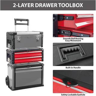 Big Red 19.3 in. L x 9 in. W x 29.3 in. H Modular Tool Box Storage System TRJF-C294ABD