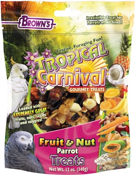 Brown's Tropical Carnival Fruit and Nut Parrot Bird Treats