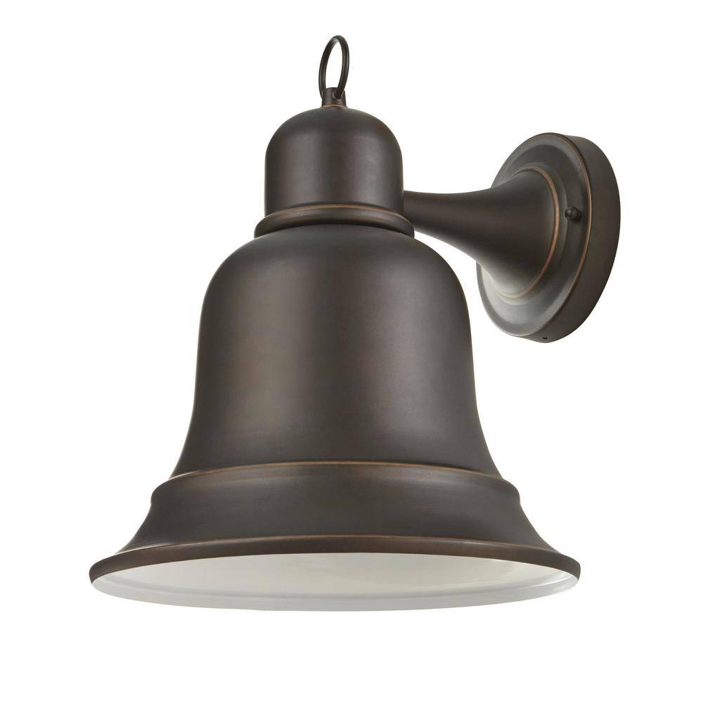 Home Decorators Collection 1-Light Oil Rubbed Bronze Outdoor Wall Lantern Sconce Dark Sky Compliant HD-1710