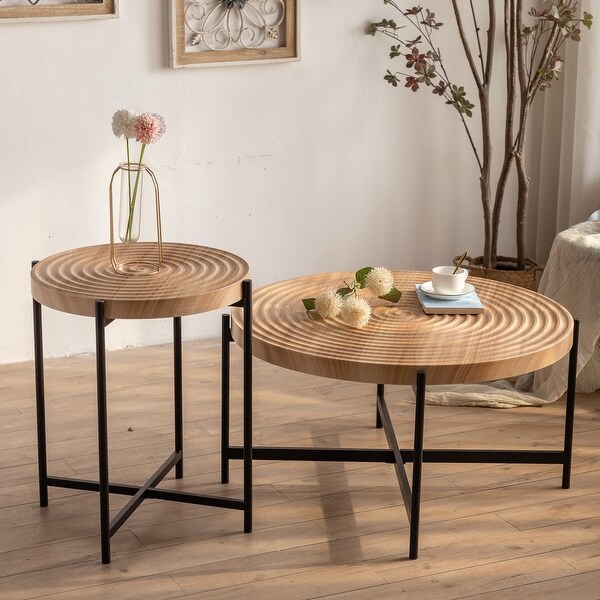 Modern Thread Design Round Coffee Table