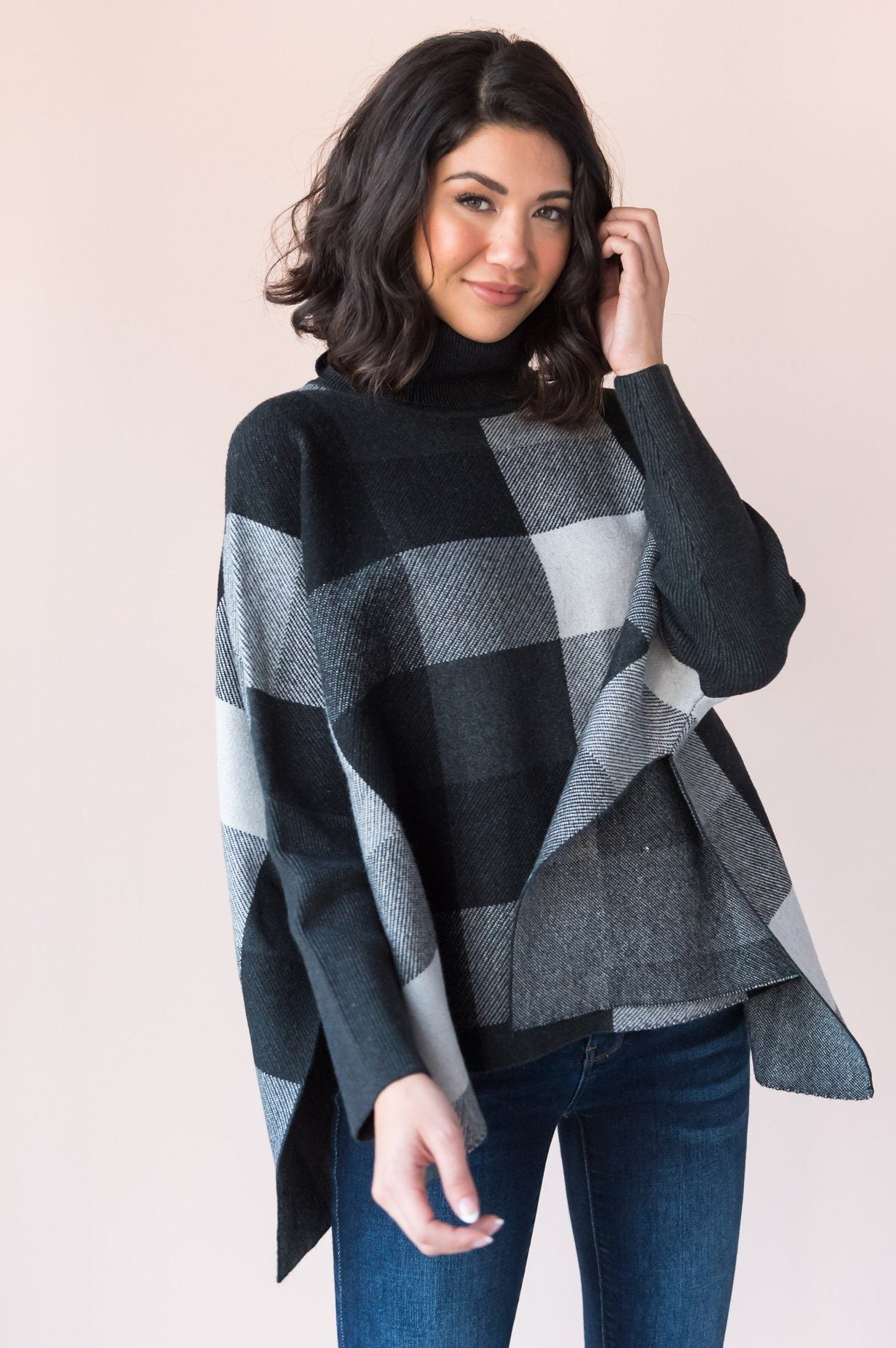 Poncho Inspired Modest Sweater