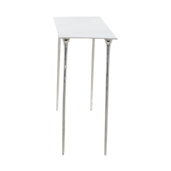 Aluminum Glam Console Table - 28 x 50 x 31