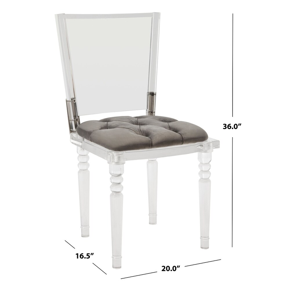 SAFAVIEH Couture Ella Clear/ Black Acrylic Dining Chair   20\