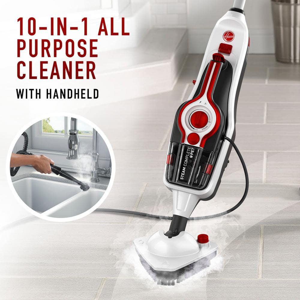 HOOVER WindTunnel Bagless Pet Upright Vacuum Cleaner with Automatic Cord Rewind and Steam Complete Pet Steam Mop