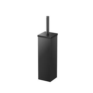 Gatco Square 3.13 in. W Stainless Steel Toilet Brush Holder in Matte Black 1488MX