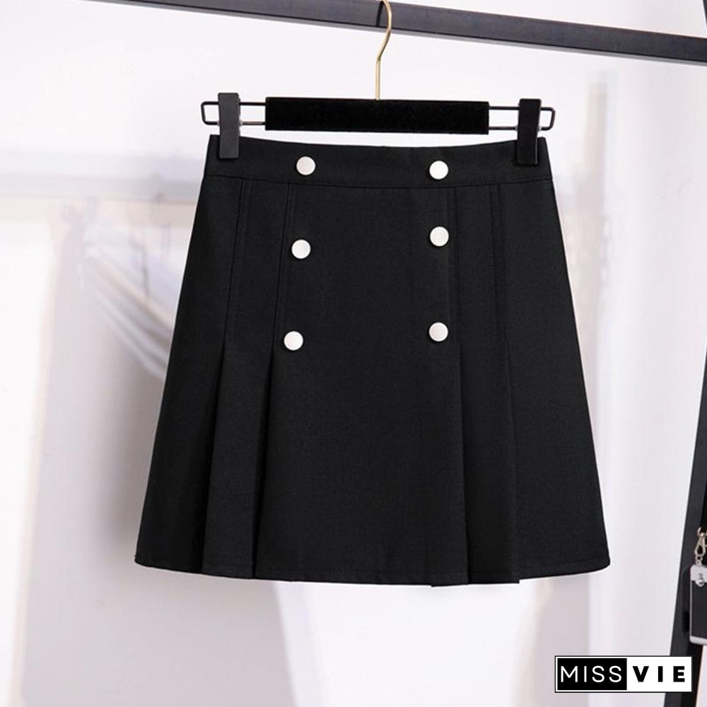 Round Collar Tee+High Waist Skirt P14415