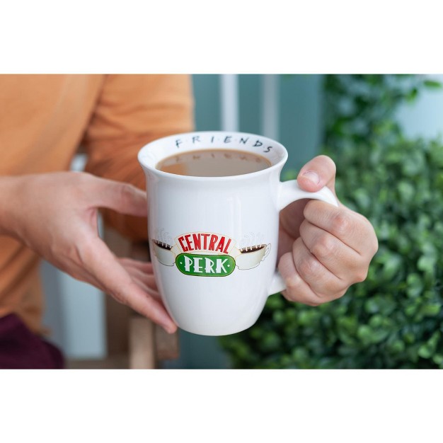 Silver Buffalo Friends Central Perk Flared Rim Collectible Ceramic Coffee Mug Holds 16 Ounces