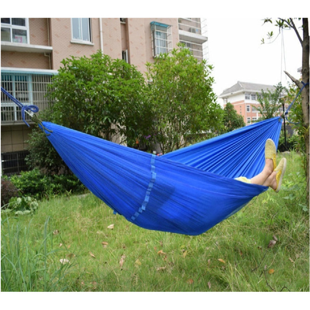 Double Person Travel Outdoor Camping Tent Hanging Hammock Bed With Mosquito Net (Blue)