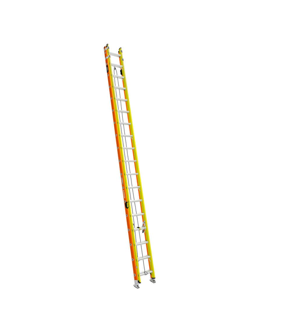 Werner Glidesafe Extension Ladder Fiberglass Tri Rung Type IA 36'