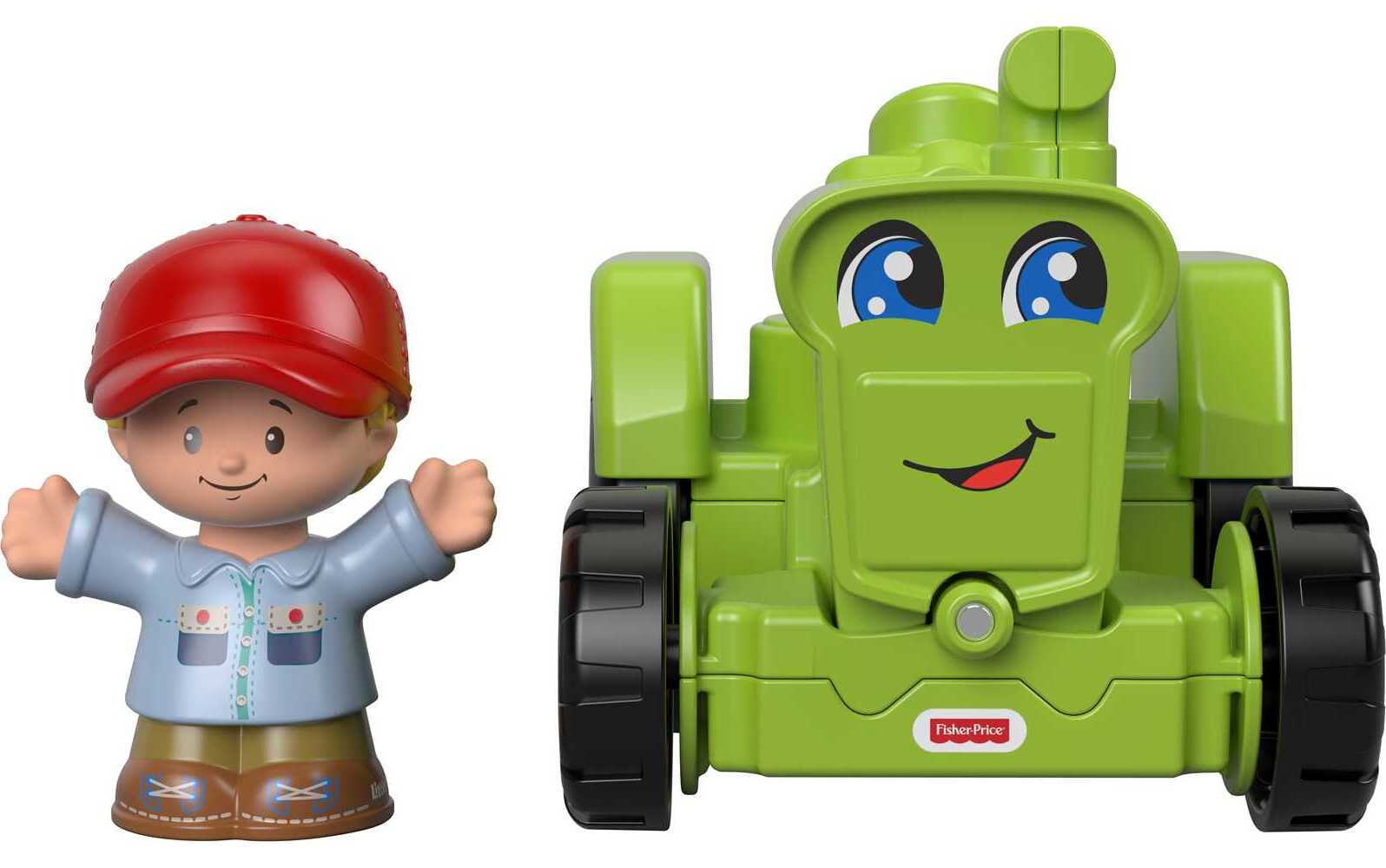 Fisher-Price Little People Helpful Harvester Tractor Vehicle and Farmer Figure for Toddlers