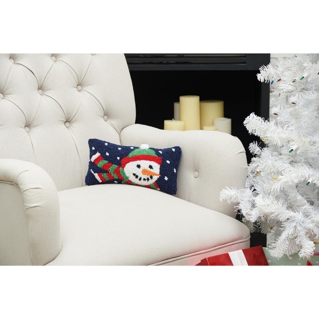 C amp f Home Winter Snowman Hooked Throw Pillow