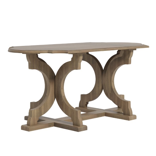 Galano Doynton 39 4 In Oval Solid Wood Top Coffee Table In White And Oak White Oak