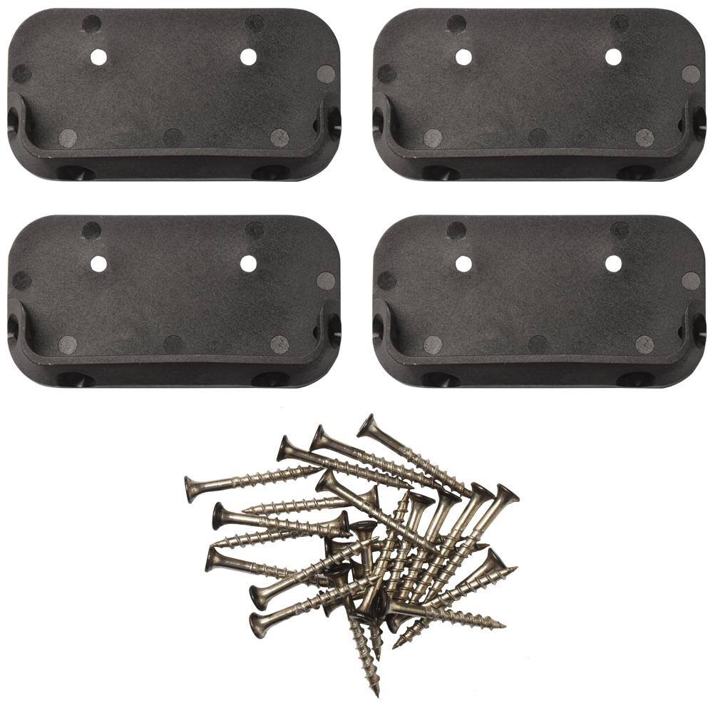 ProWood Black Horizontal Rail Bracket (4-Pack) 317785