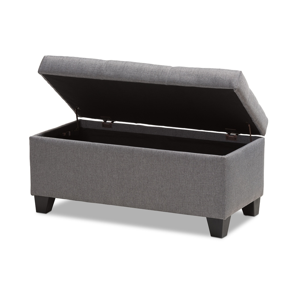 Contemporary Fabric Storage Ottoman by Baxton Studio