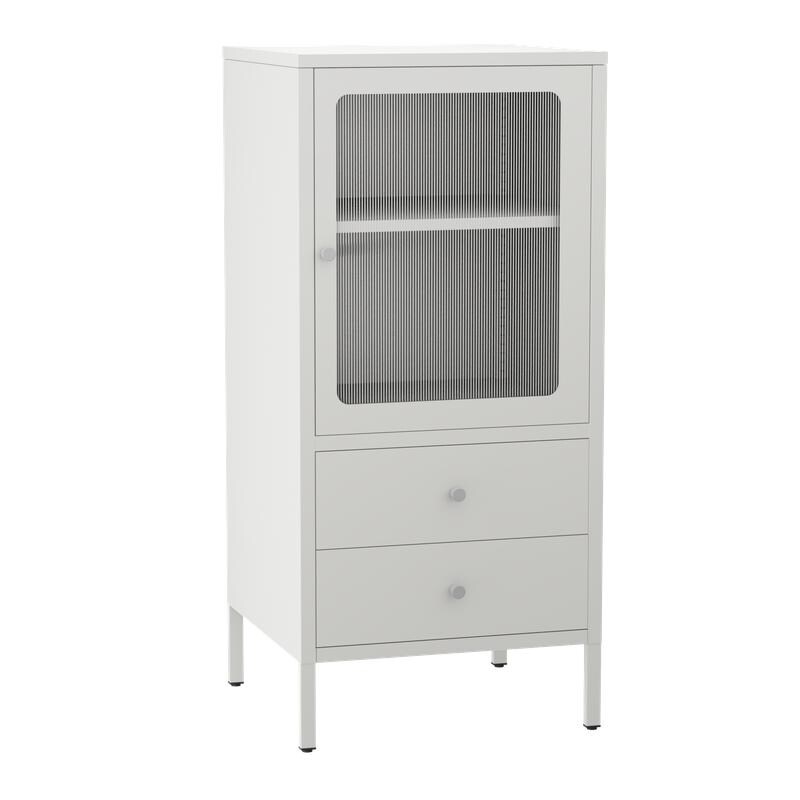 Free Standing Metal Storage with 1 Doors   2 Drawers for Bathroom