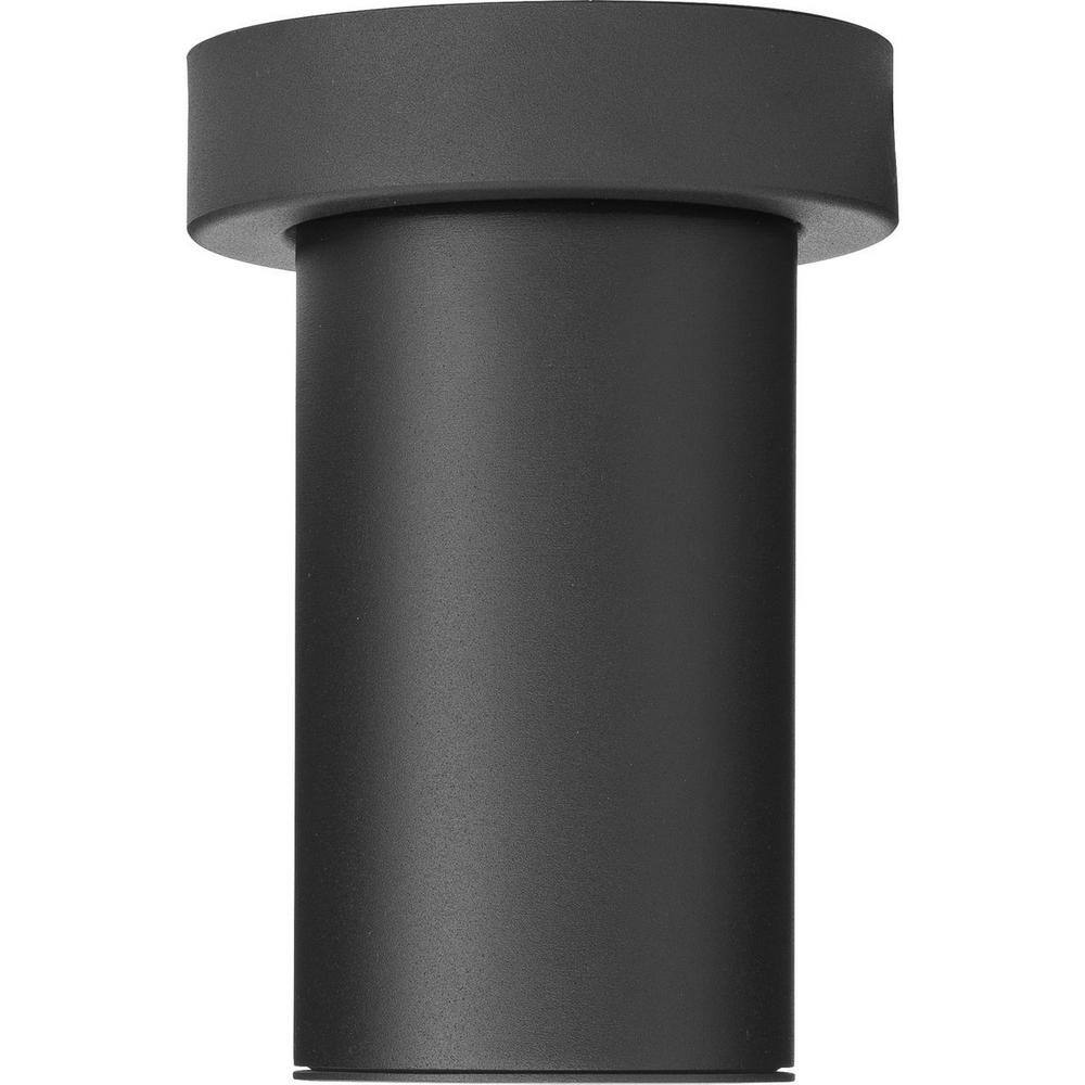 Progress Lighting 3 in. Black Surface Mount Outdoor Wall Mount Integrated LED Cylinder Sconce P550139-031-30