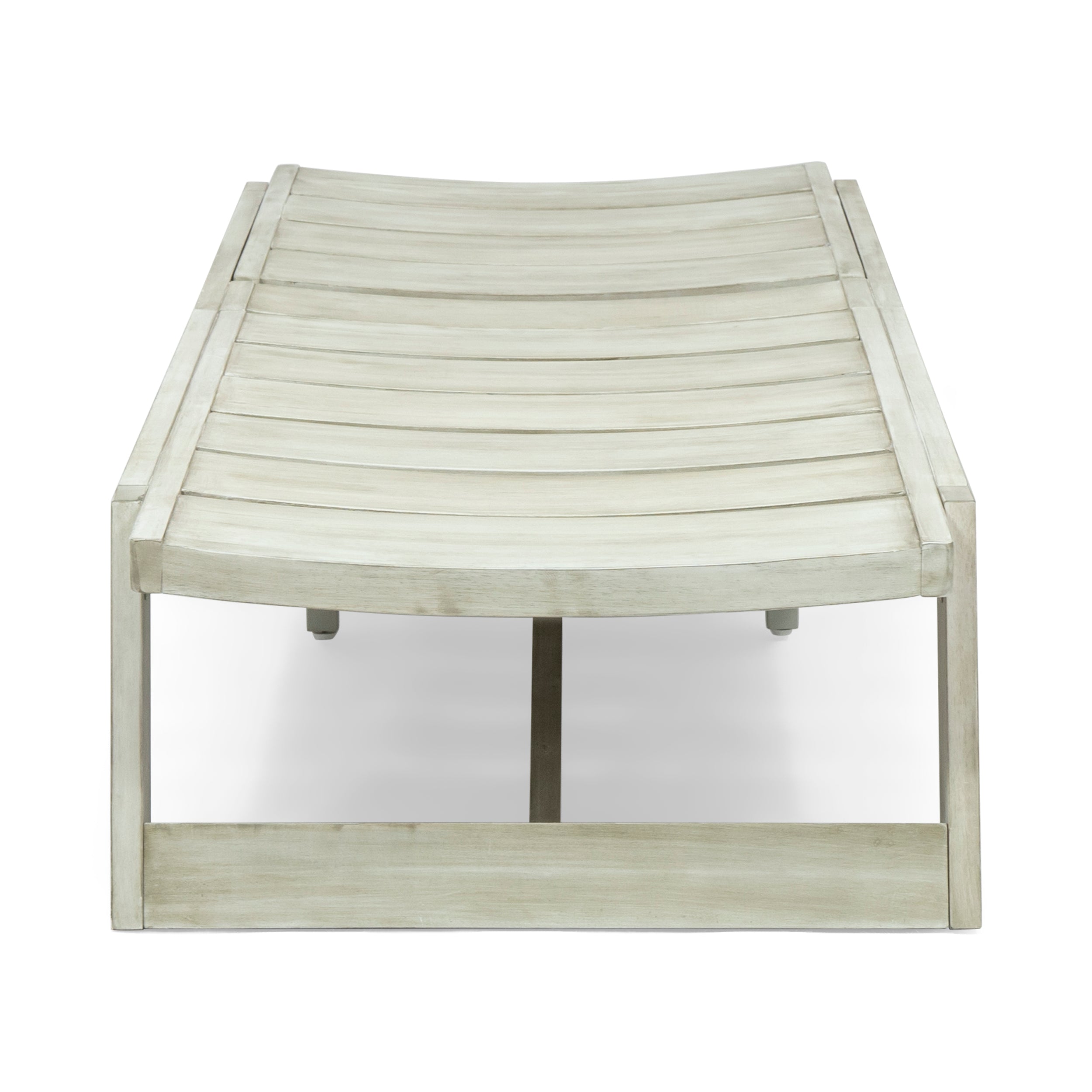 Lillian Outdoor Wood and Iron Chaise Lounge