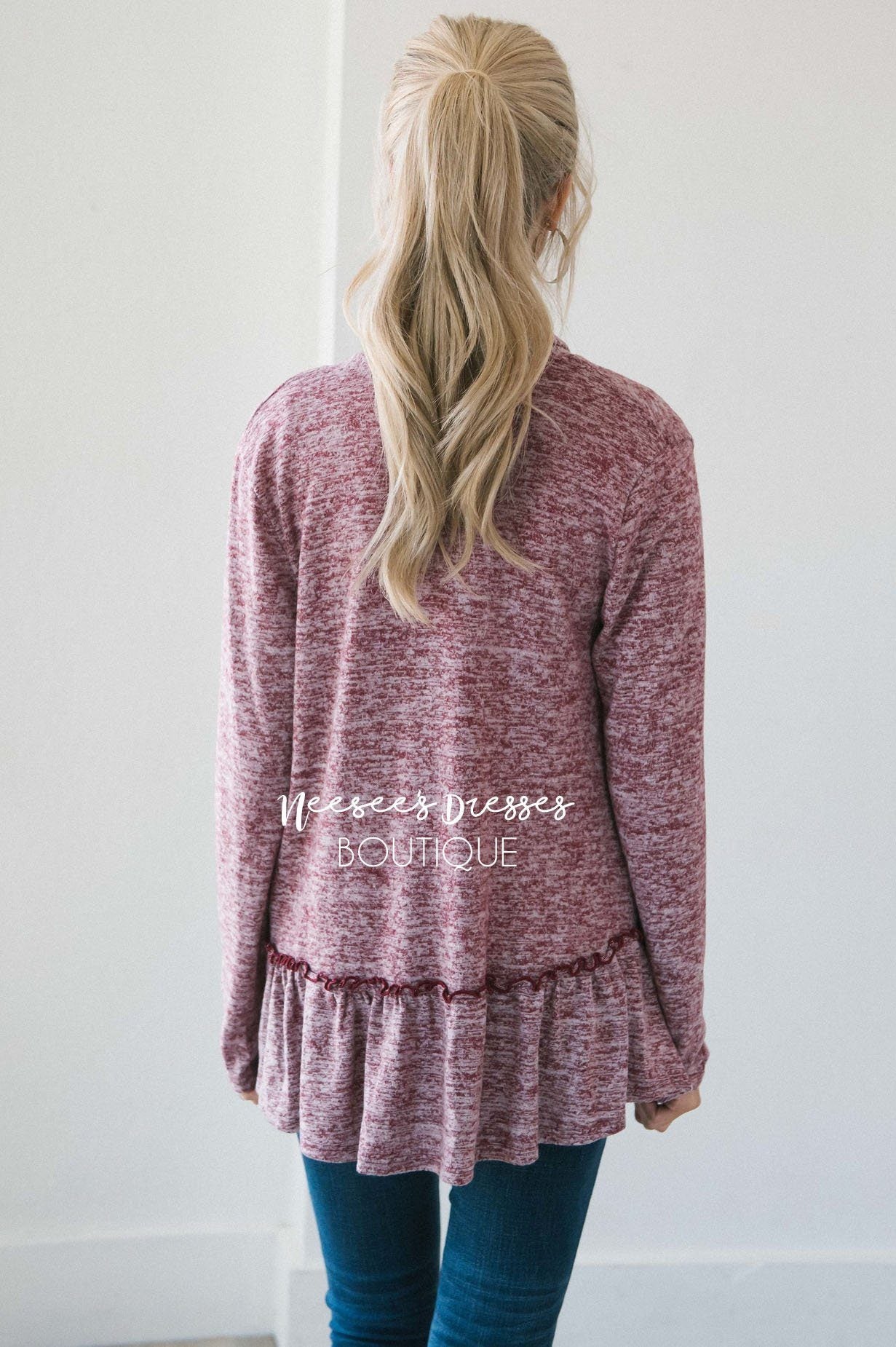 Autumn Perfection Ruffle Hem Cardigan