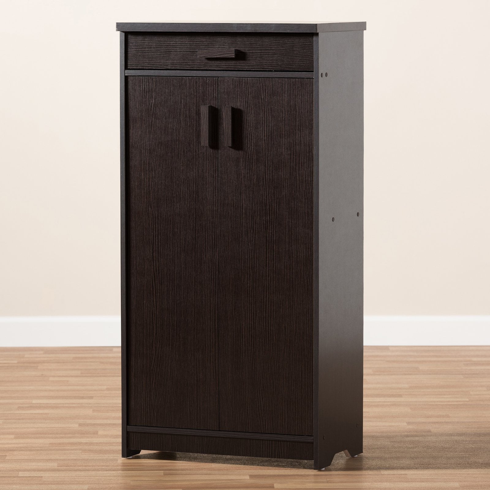 Baxton Studio Bienna Modern Wenge Brown Shoe Cabinet