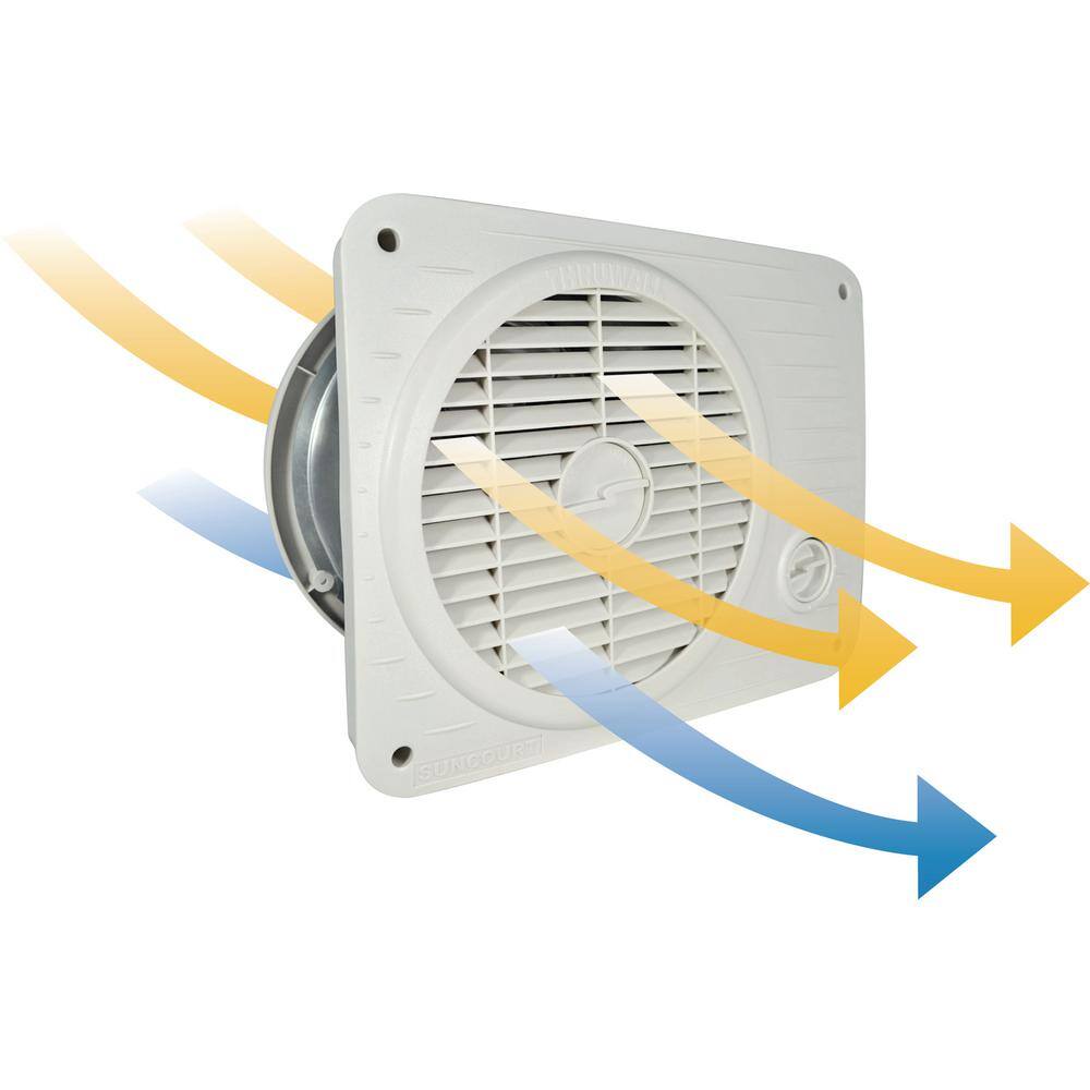 Suncourt Thru Wall Fan Hardwired Variable Speed TW208P