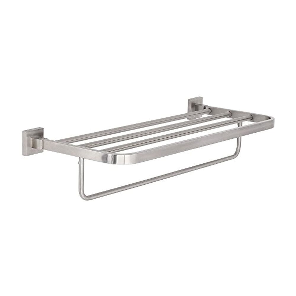 Modern Flat Brushed Nickel Towel Rack