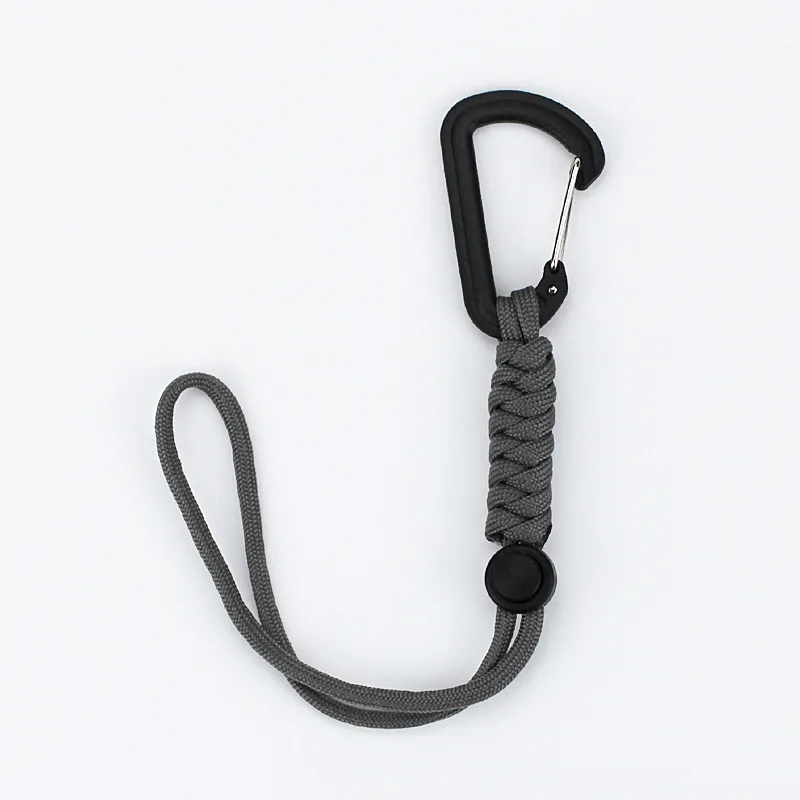 Paracord Lanyard Wrist Strap With Carabiner For Flashlight Cellphone Keys Prevent Lost Sling