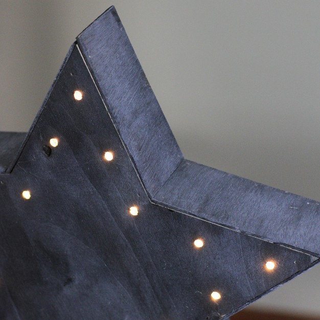 Lighted Gray 5 Point Star Christmas Decoration