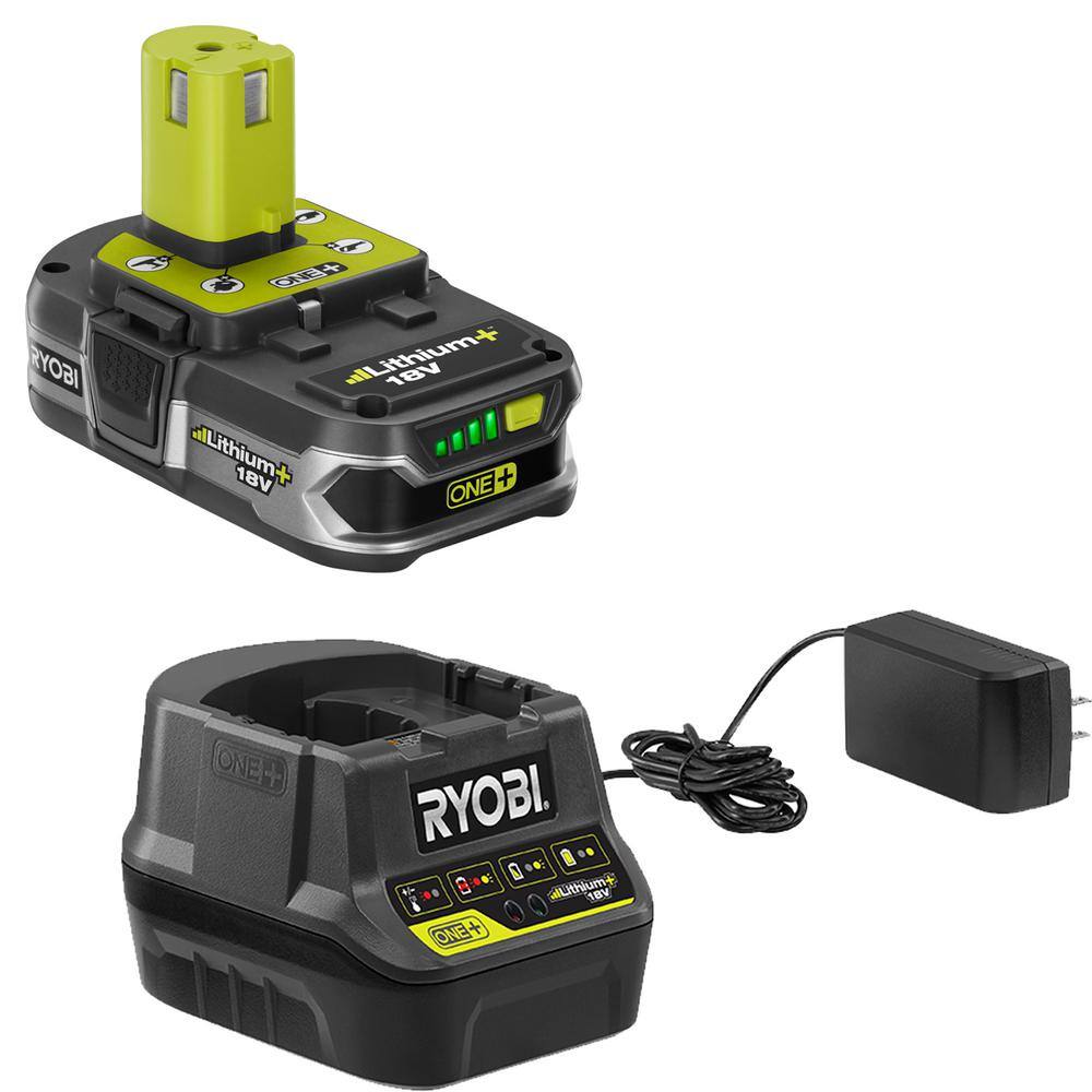 RYOBI ONE+ 18V 10 in. Battery Chainsaw with 1.5 Ah Battery and Charger P547