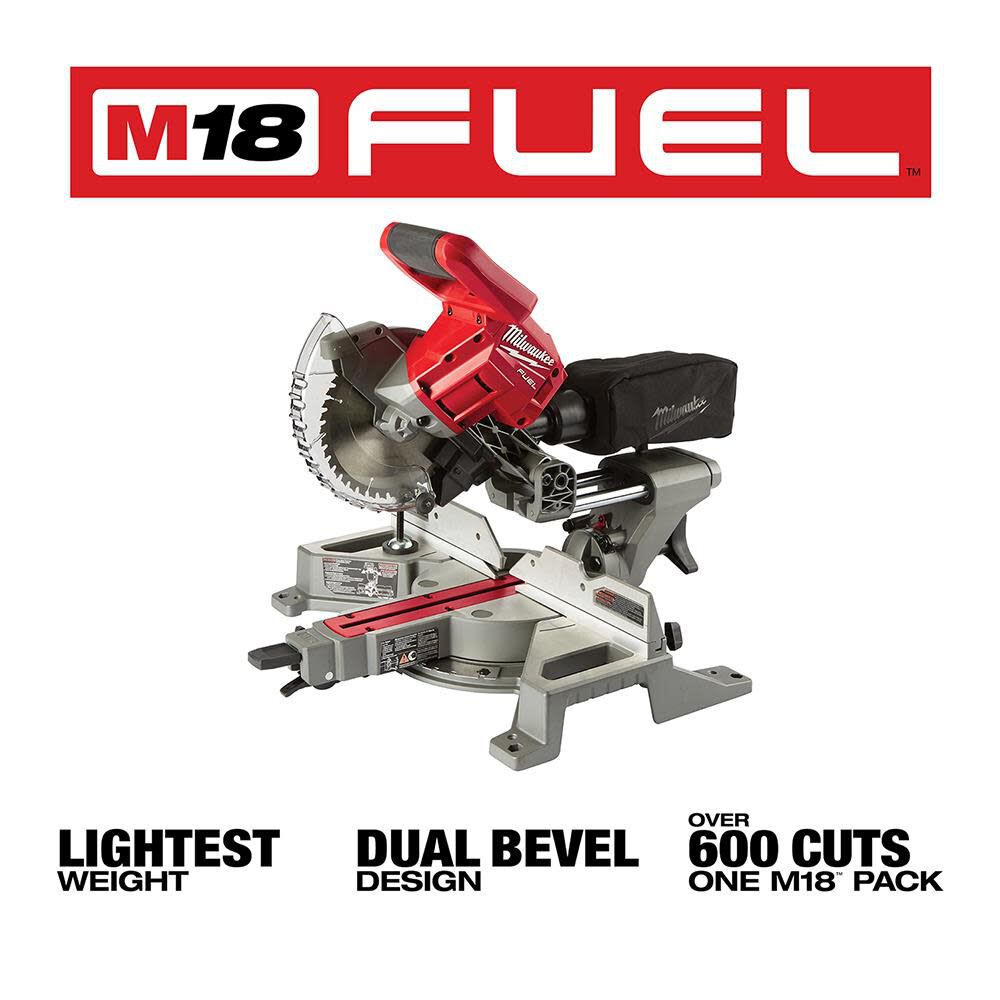 Milwaukee M18 FUEL 7-1/4 in. Dual Bevel Sliding Compound Miter Saw Bare Tool 2733-20 from Milwaukee