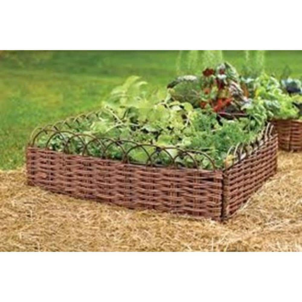 MGP 48 in. W x 96 in. L x 12 in. H Brown Woven Willow Arch Top Raised Garden Bed Kit WRB-48R