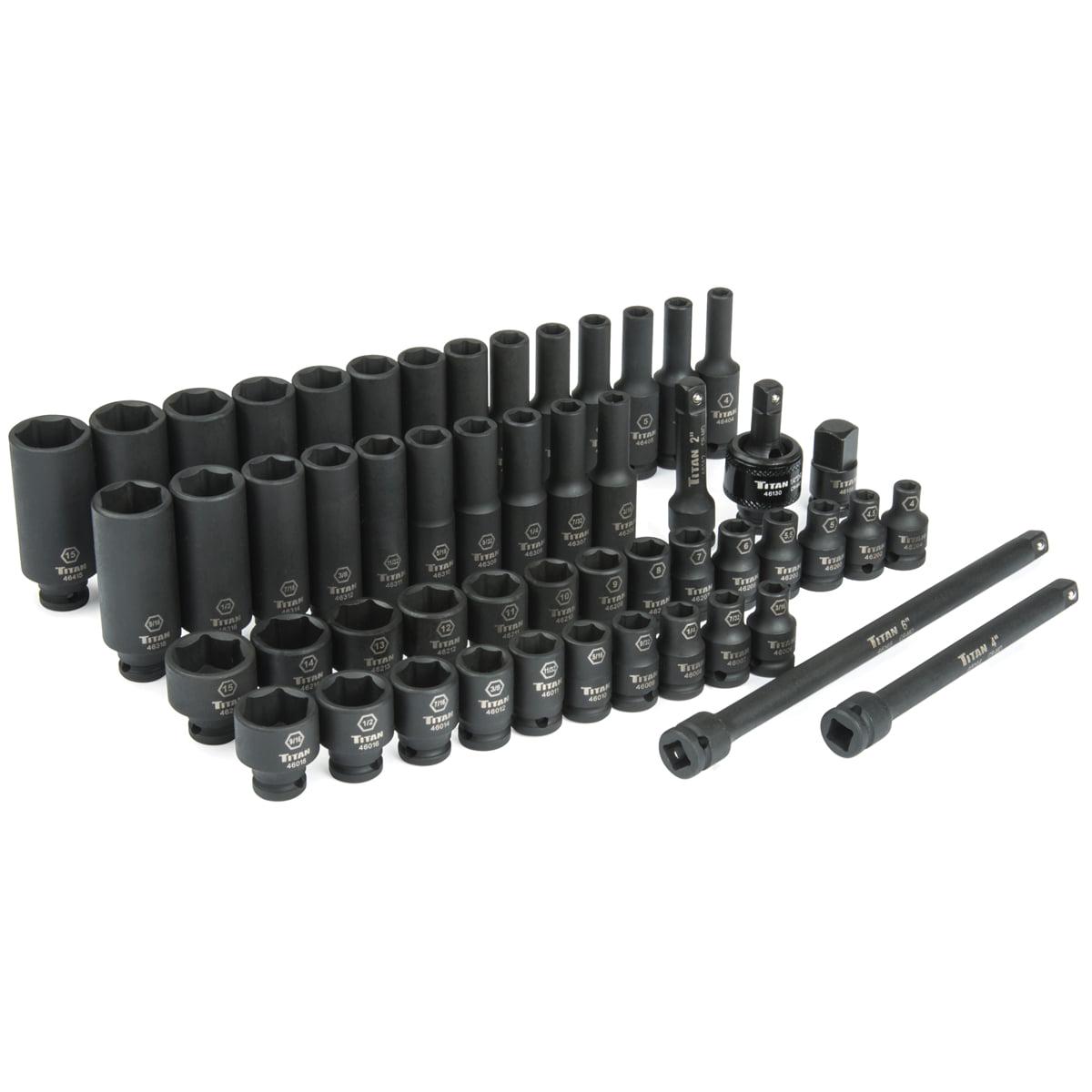 53 PC 1/4 DR SAE AND METRIC IMPACT SOCKET SET