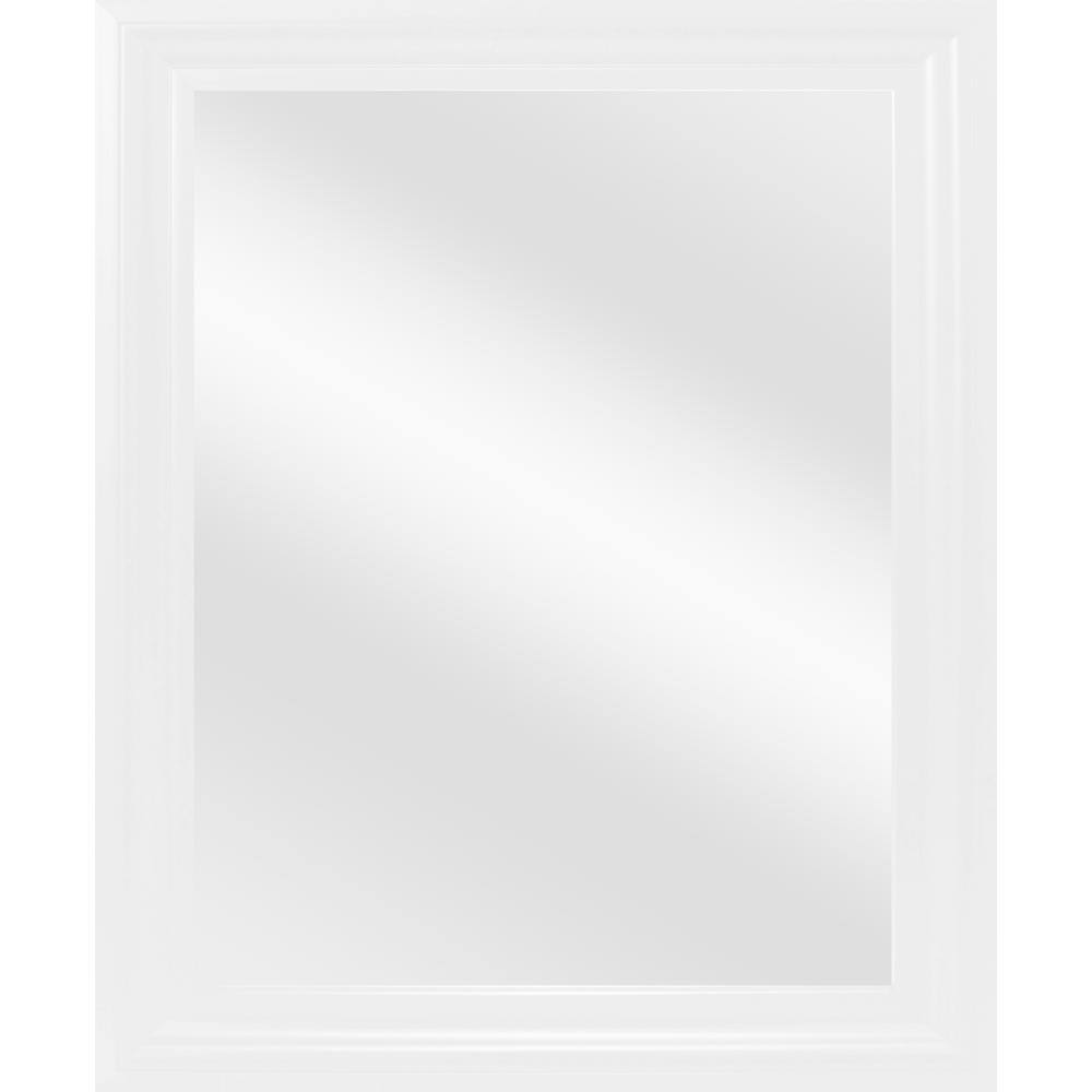 Glacier Bay 24 in. W x 29 in. H Rectangular PS Framed Wall Bathroom Vanity Mirror in White 4398-23WT