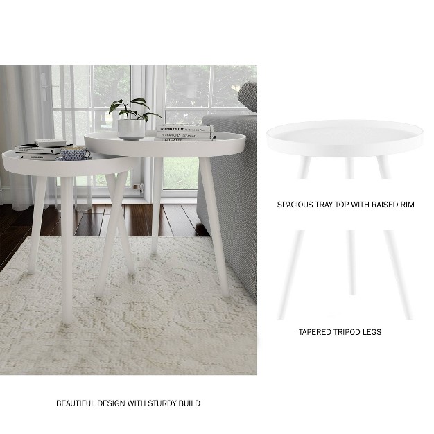 Nesting End Tables With Tray Top Lavish Home