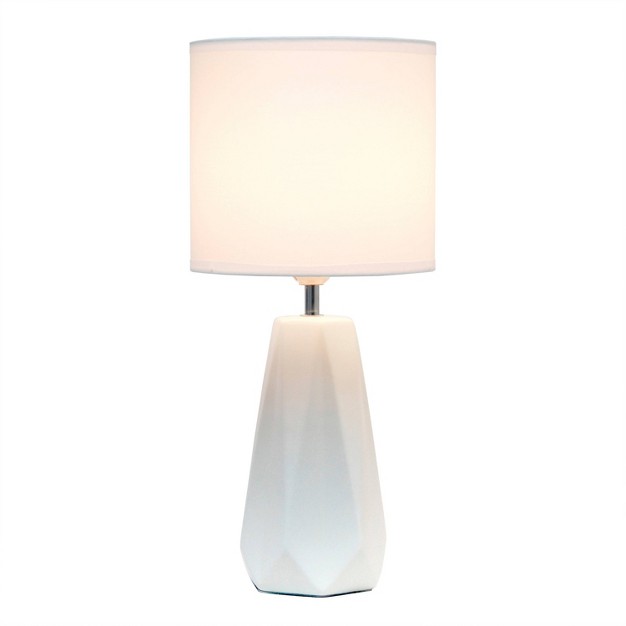 Ceramic Prism Table Lamp Off white Simple Designs