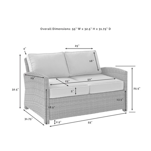 Bradenton Outdoor Wicker Loveseat