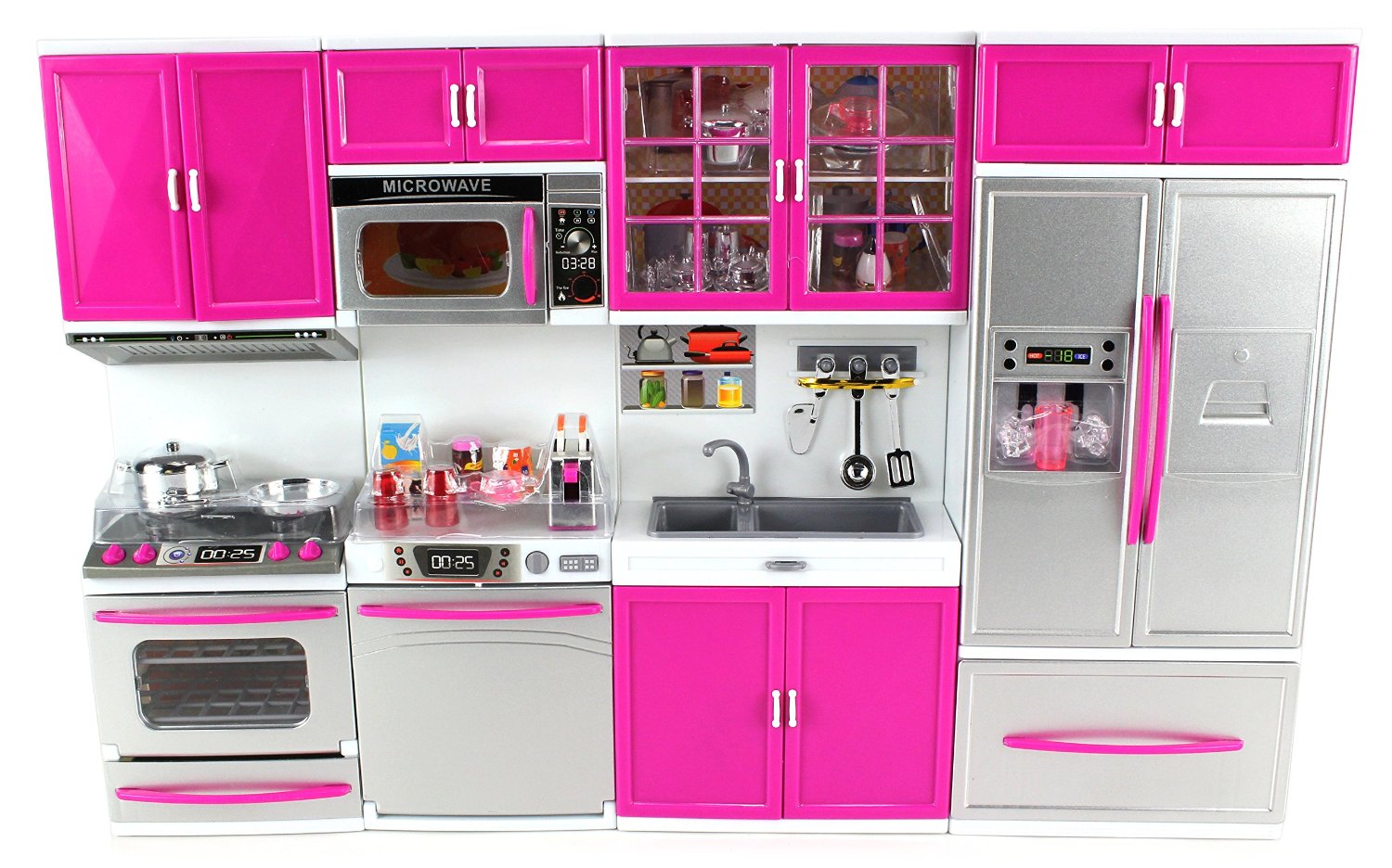 My Modern Kitchen Full Deluxe Kit Operated Kitchen Playset With Toy Doll, Lights, And Sounds Toy