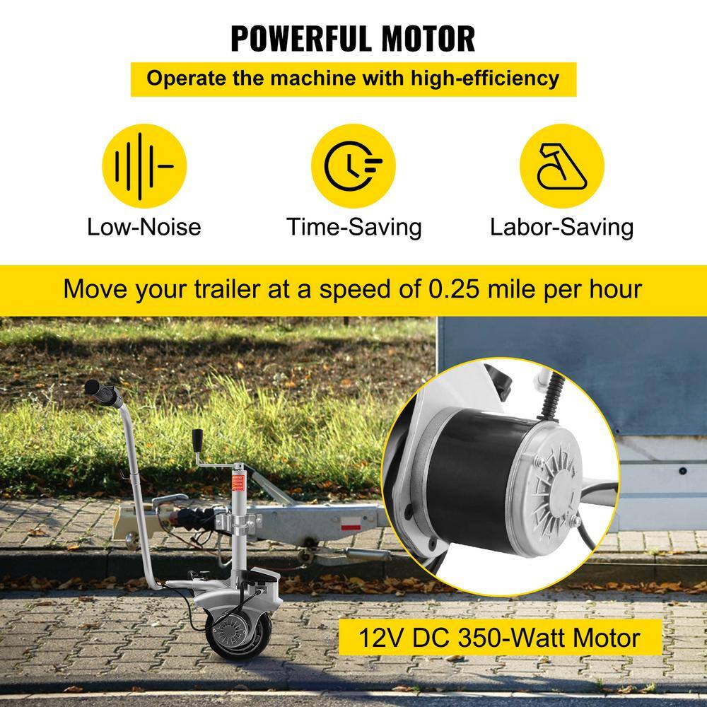 VEVOR Trailer Mover Dolly 5000 lbs. Capacity Electric Trailer Dolly with 7.5 in. Pneumatic Tires for Yard Carports Driveways 12VJW01YCQ0000001V0