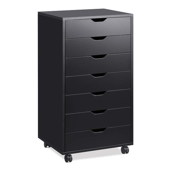 Storage Dresser with 7 Drawers and 4 Casters， Storage Cabinet for Makeup - - 36207720