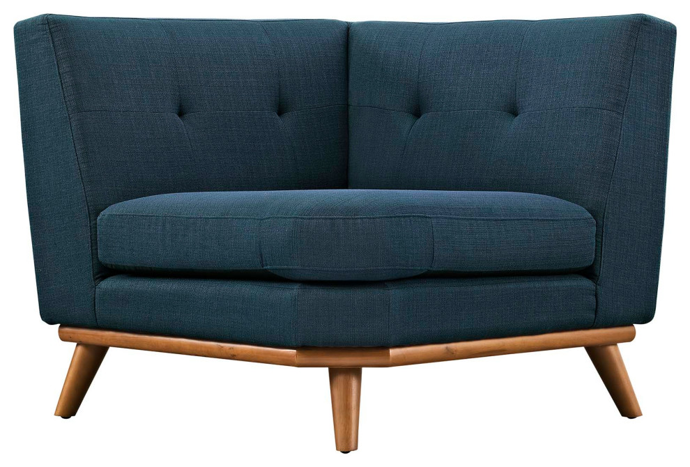 Engage Upholstered Fabric Corner Sofa   Midcentury   Armchairs And Accent Chairs   by Simple Relax  Houzz