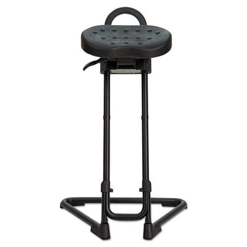 Alera SS Series Sit/Stand Adjustable Stool， Supports Up to 300 lb， Black (SS600)