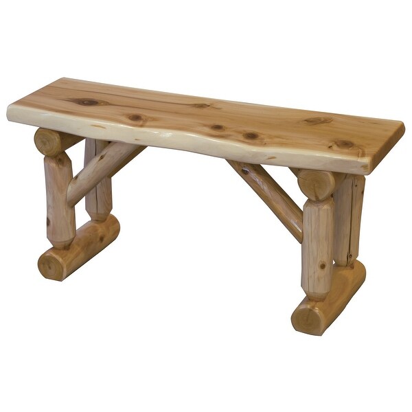 White Cedar Log - Slab Dining Bench