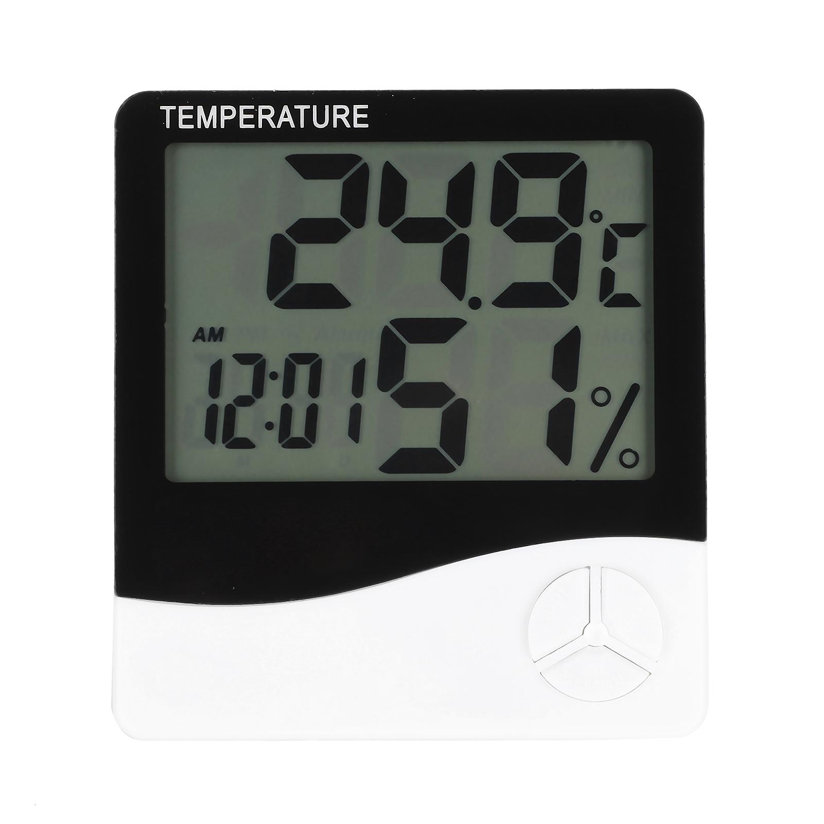 Indoor Digital Thermometer Room Desktop Temperature Gauge Humidity Meter Monitor