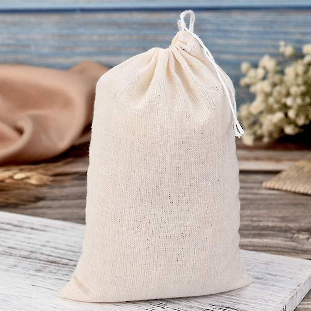 50 Pack Cotton Muslin Bags Multipurpose Drawstring Bags Compatible Tea Jewelry Wedding Party Favors Storage (4 X 6 Inches)