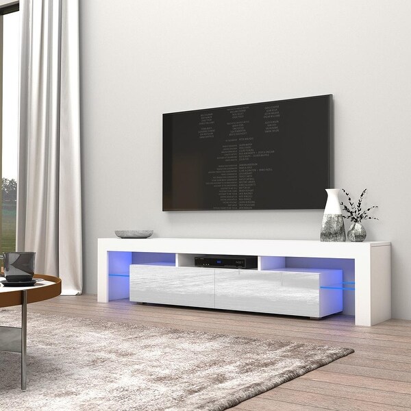 Milano 200 Modern 79-inch TV Stand with 16 Color LEDs