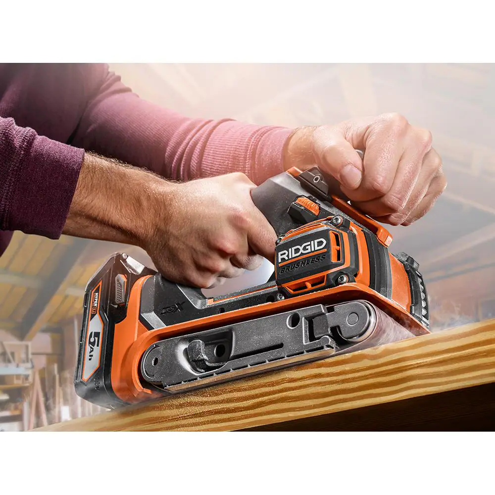 Ridgid 18V Brushless Cordless 3 in. x 18 in. Belt Sander (Tool Only)