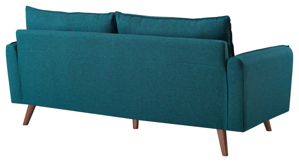 Revive Upholstered Fabric Sofa and Loveseat Set   Teal   Modern   Sectional Sofas   by House Bound  Houzz