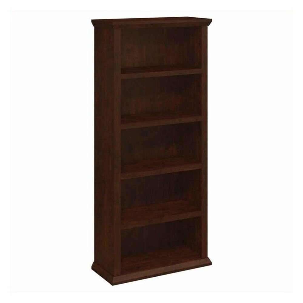 5 Shelf Bookcase Adjustable Shelves Antique Cherry   52 x 63