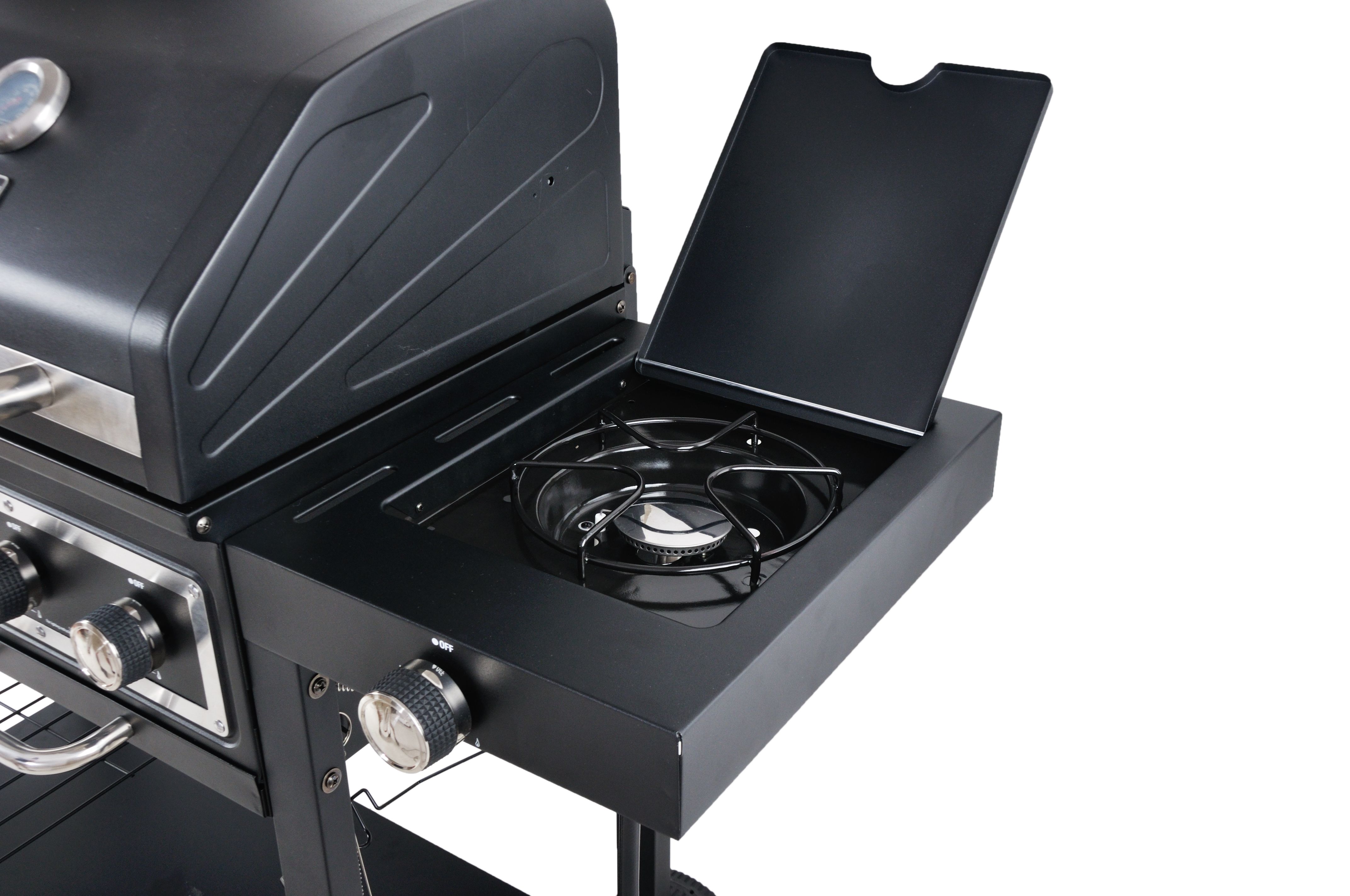 RevoAce Dual Fuel Gas and Charcoal Combo Grill Black with Stainless  Crowdfused