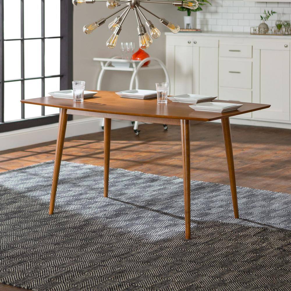 Walker Edison Furniture Company 60 in. Mid Century Wood Dining Table - Acorn HDW60MCAC