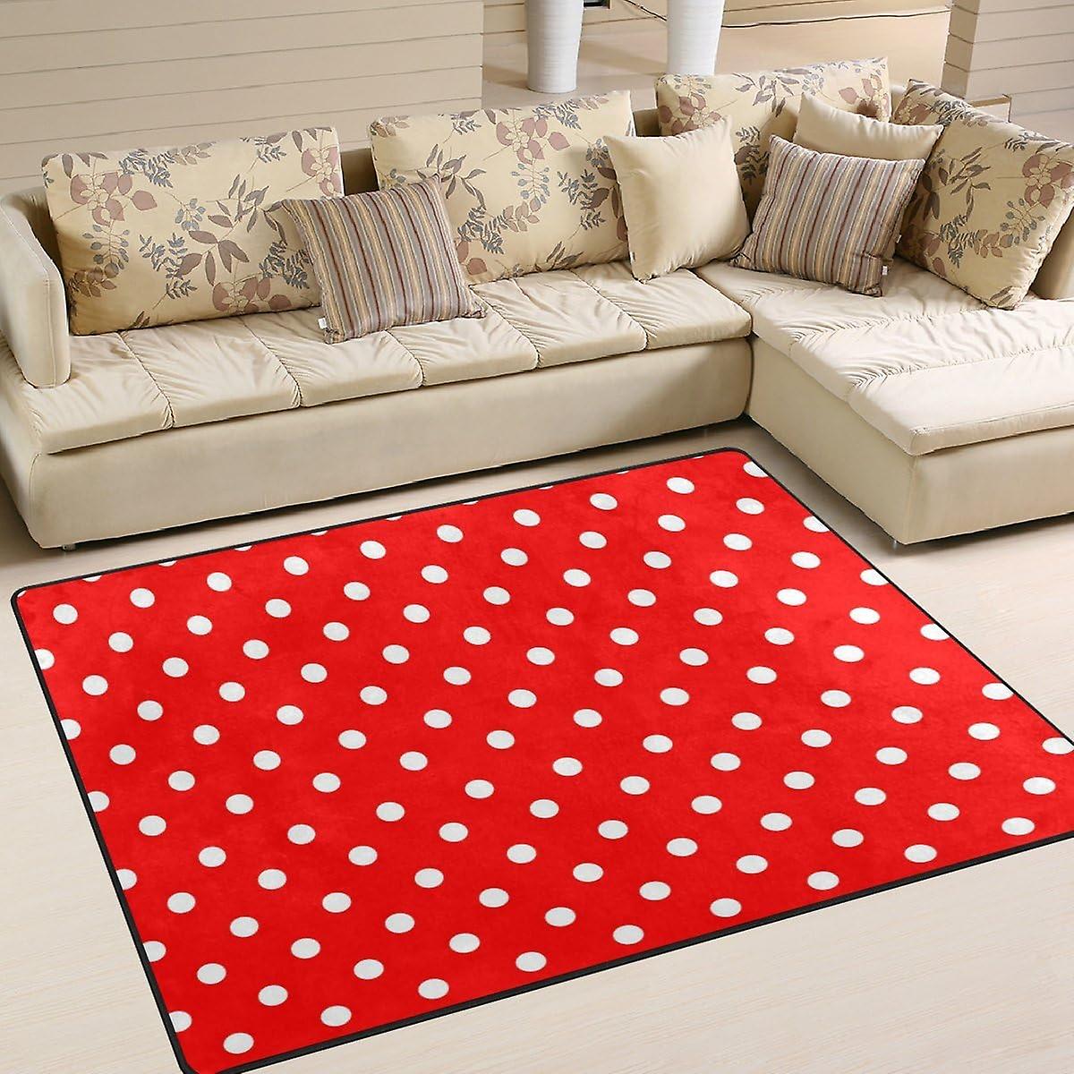 Polka Dot Pattern In Black And White Area Rug Carpet 31 X 20 Inch For Living Room Bedroom Decor For Kids Carpet Mat